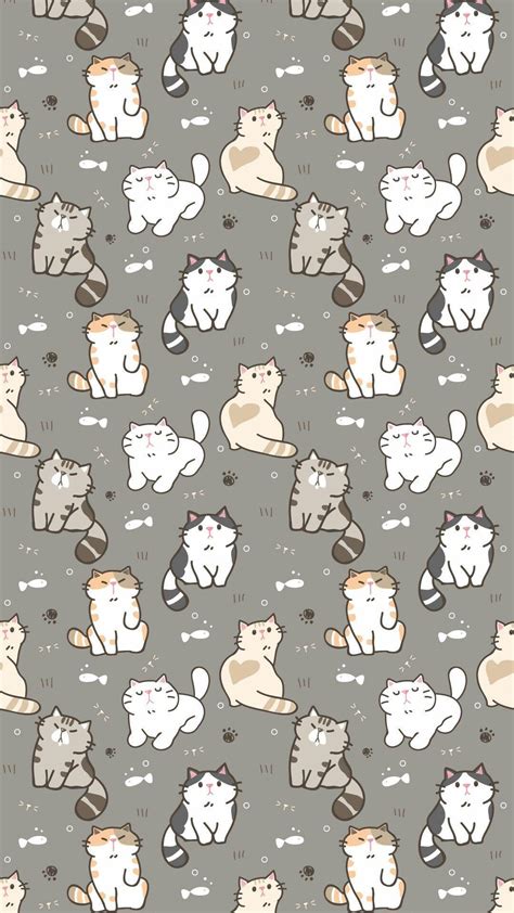 Cute Cat Pattern Wallpapers - Top Free Cute Cat Pattern Backgrounds - WallpaperAccess