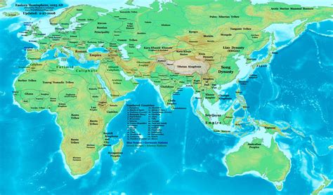 World map 1025 AD - World History Maps