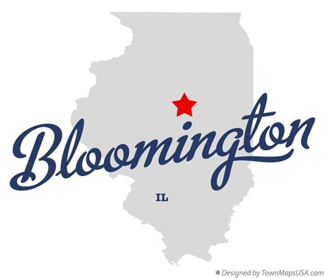 Map of Bloomington, IL, Illinois