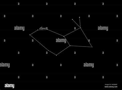 Lepus constellation, Cluster of stars, Hare constellation Stock Photo ...