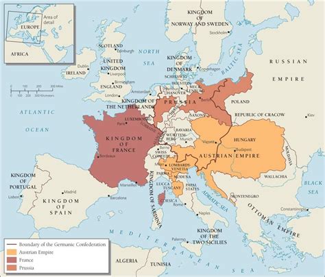 Europe After the Congress of Vienna Map