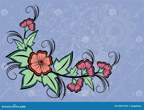 Abstract floral corner stock vector. Illustration of paint - 26631056