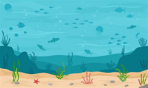 Cartoon Seamless Underwater Background Ocean Bottom N - vrogue.co