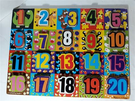 Melissa & Doug Jumbo Chunky Learning Puzzle - Numbers 12x16in. #MelissaDoug | Wooden puzzles ...