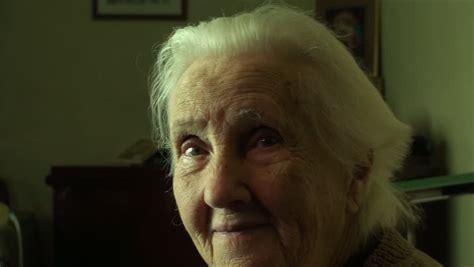 Portrait Of An 98 Years Old Woman, Happy And Healthy, Elderly, Wrinkles, Side Stock Footage ...