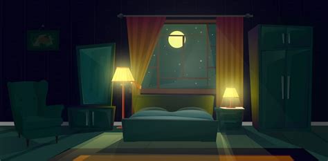 Bedroom Night Background Cartoon - Fititnoora