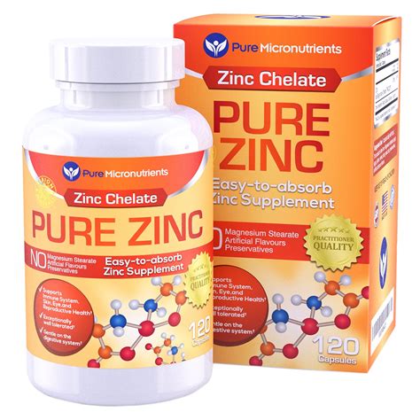 Amazon.com: Pure Micronutrients Zinc Supplement, Natural Zinc Glycinate ...