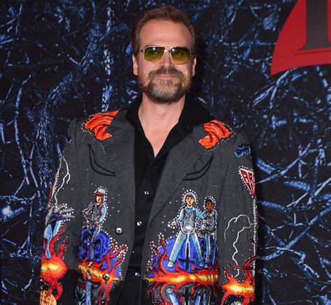 David Harbour Wears On-Theme Suit at Stranger Things Premiere