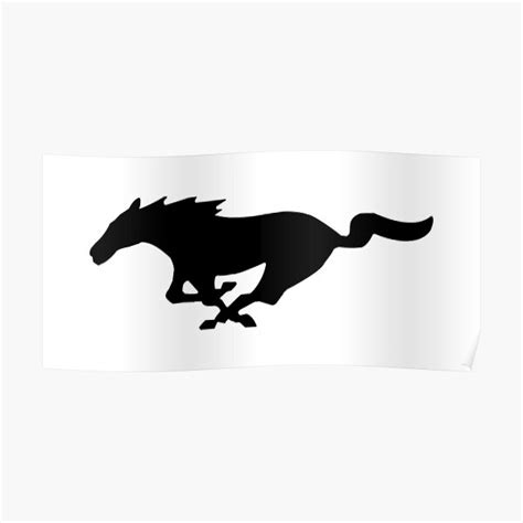 "Black Mustang Horse Logo" Poster for Sale by Outuned | Redbubble