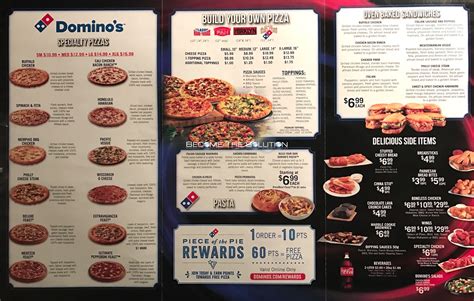 Domino's Carry Out Menu Chicago (Scanned Menu With Prices)