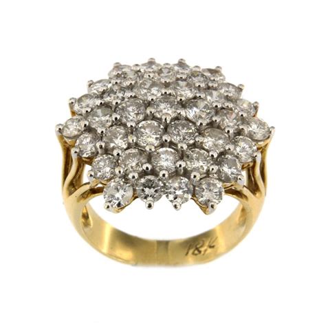 Diamond 18ct Yellow Gold Cluster Ring 4.50ct 8002954 - Jewellery from Arthur Kay & Bro UK