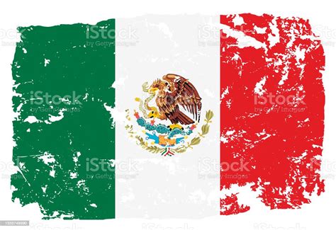 Grunge Styled Flag Of Mexico Stock Illustration - Download Image Now ...