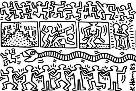 Keith haring - Pop Art Adult Coloring Pages