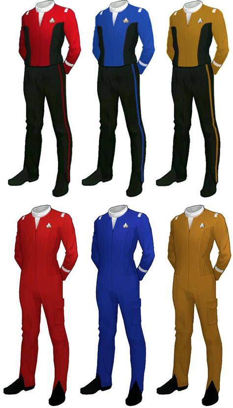 Alternate uniforms in TOS colors revised by MorganDonovan | Star trek uniforms, Star trek ...