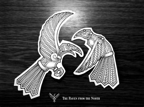 Viking Nordic Viking Raven Tattoo Designs - Printable Computer Tools