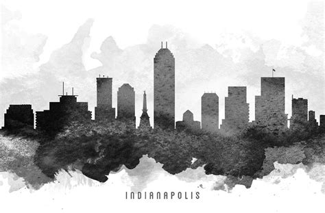 Indianapolis Cityscape 11 Painting by Aged Pixel