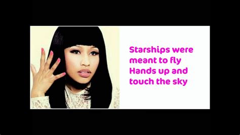 Nicki Minaj- Starships (LYRICS) - YouTube