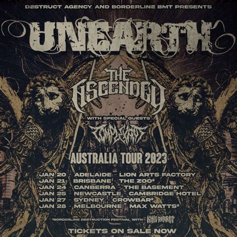 Event Unearth - 20/01/2023 - Adelaide - Lion Arts Factory - Australia