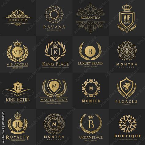 Luxury Hotel logo collection elegant brand identity design for hotel ...