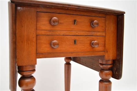 Antique Victorian Mahogany Drop Leaf Side Table | Marylebone Antiques