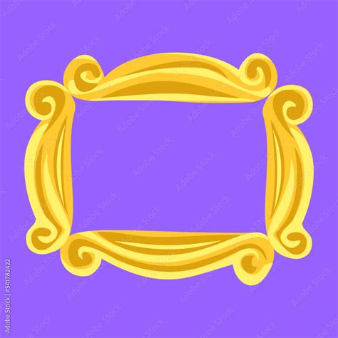 Picture Frame Friends Door | Yellow Frame Tv Series Friends - Clip Art ...