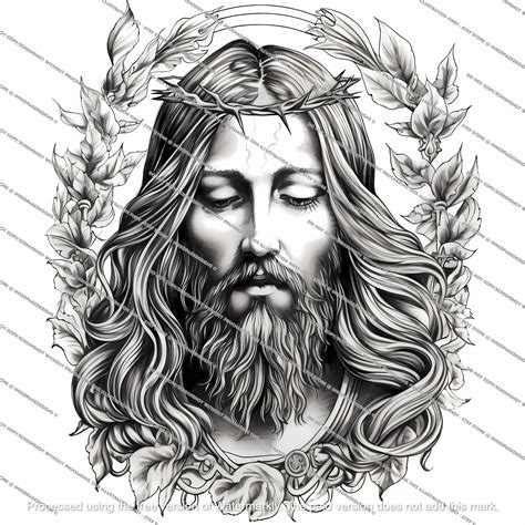 Sacred Jesus Christ Tattoo Illustration Vol.1 Instant - Etsy