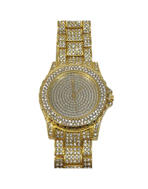 Iced Out Gold Diamante Watch - Bling Creations | Shop Today. Get it ...