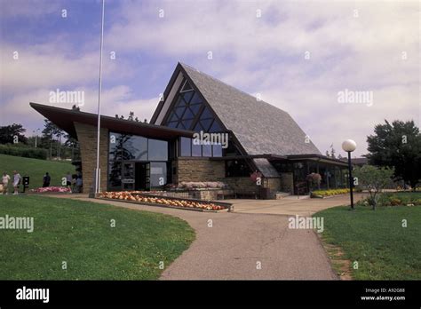 NA, Canada, Nova Scotia, Baddeck. Alexander Graham Bell Museum, exterior Stock Photo - Alamy