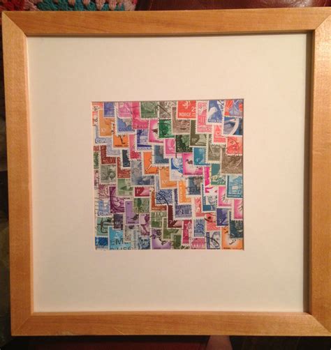 Original postage stamp collage art, A. Peters. Postage Stamps Collage ...