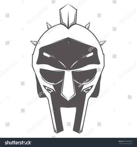 Gladiator Helmet Vector Illustration - 346946099 : Shutterstock