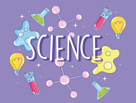 Cute science lettering and laboratory icons banner template 1249465 ...