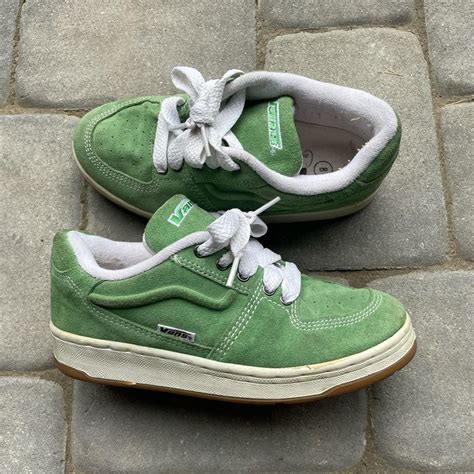 RARE 90s Cara Beth Burnside green suede... - Depop