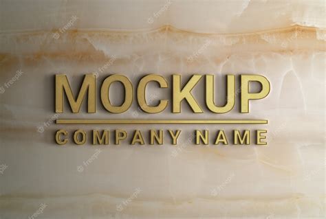 Premium PSD | Marble logo design mockup with lights