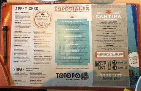 Online Menu of Totopo Mexican Kitchen and Bar Restaurant, Pittsburgh ...