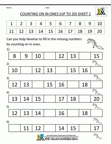 counting to 20 worksheets - new 62 kindergarten counting worksheets to 20 counting worksheet ...