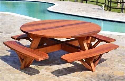 Woodwork Round Wooden Picnic Table Plans PDF Plans