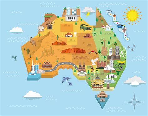 Australia Graphic Map (1) | Images :: Behance