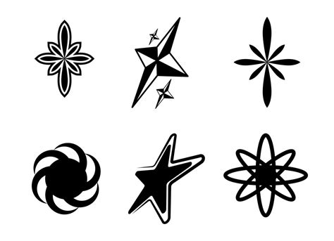 Set Y2K stars and retro futuristic graphic elements . Vector ...