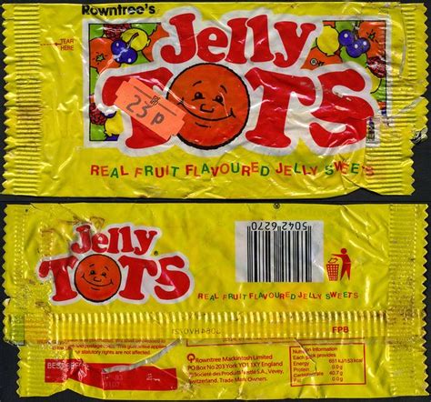 UK - Rowntree's Jelly Tots Candy Package - 1992