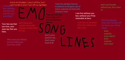 Emo Song Lyrics by Obsessy-The-Obsessed on DeviantArt