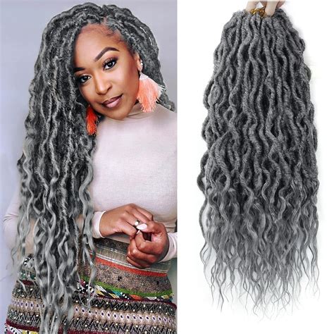 Buy Goddess Faux Locs Crochet Hair 24Inch 6Packs Pre-looped Goddess Locs Crochet Hair,Curly Locs ...