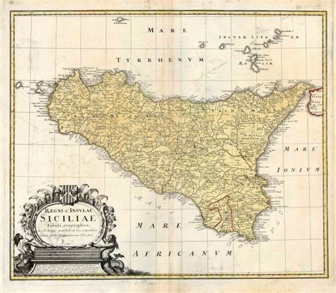 Old antique map of Sicily, by Johannes Janssonius. | Sanderus Website | Sicily, Sicily italy ...