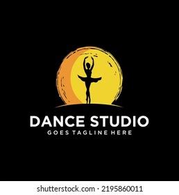 Dance Studio Logo Design Vector Stock Vector (Royalty Free) 2195860011 | Shutterstock