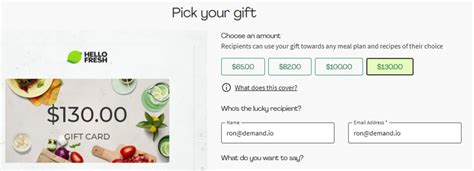 Does HelloFresh accept gift cards or e-gift cards? — Knoji