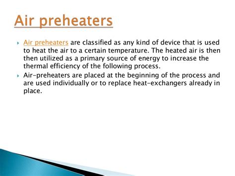 What is an air preheater explain its working applications,types and a…