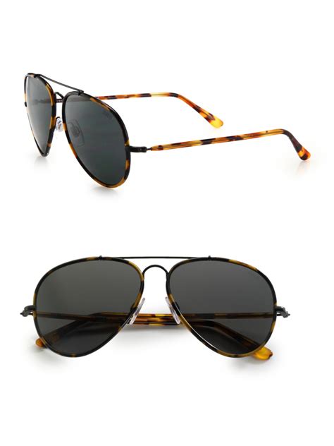 Ralph Lauren Heritage Wind Aviator Sunglasses in Gray for Men (grey) | Lyst