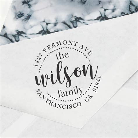 Return Address Stamp- "The Wilson Family" – Stamp Out