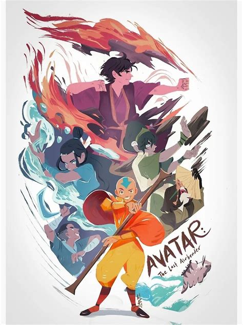 Lámina artística «Avatar the Last Airbender Aang Art - Cartel de Aang - ATLAB Fan Art - Lámina ...