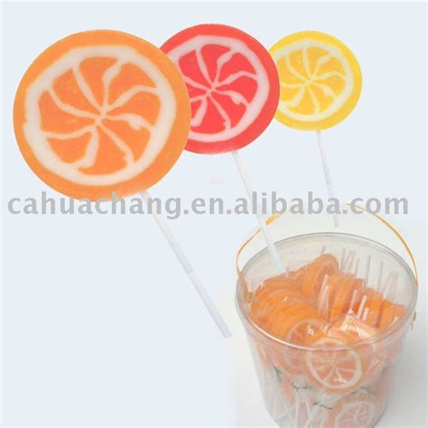 orange lollipop candy,China hua chang price supplier - 21food