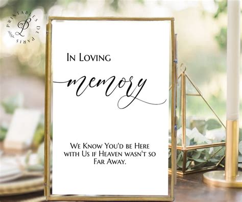 If Heaven Wasn't so Far Away Sign Wedding Memorial Sign - Etsy